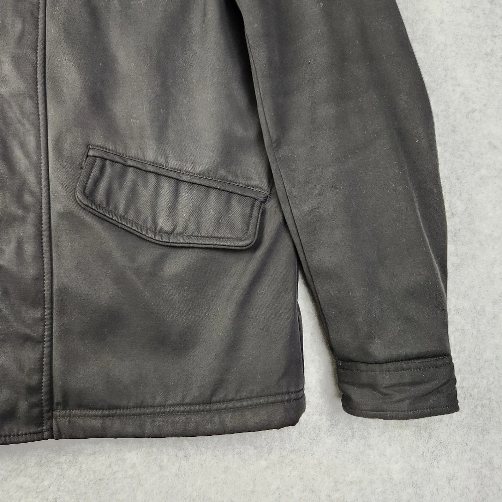 Banana Republic Men's Size Small Black Zip Up & Button Moto Style Jacket
